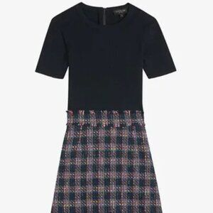 Ted Baker London  Rosesan boucle-knit woven dress - Size 14 - NWT
